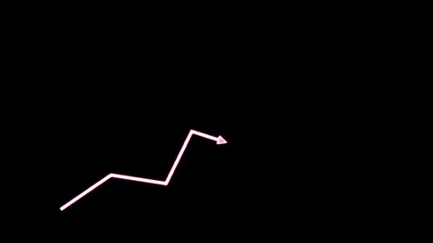 Animated arrow growth up and down icon on background. 4k video Stock Footage 307311705