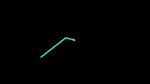 Animated arrow growth up and down icon on background. 4k video Stock Footage 307311712