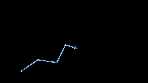 Animated arrow growth up and down icon on background. 4k video Stock Footage 307311715