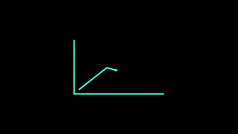 Animated arrow growth up and down icon on background. 4k video Stock Footage 307311720