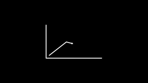 Animated arrow growth up and down icon on background. 4k video Stock Footage 307311721