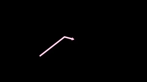 Animated arrow growth up and down icon on background. 4k video Stock Footage 307311726
