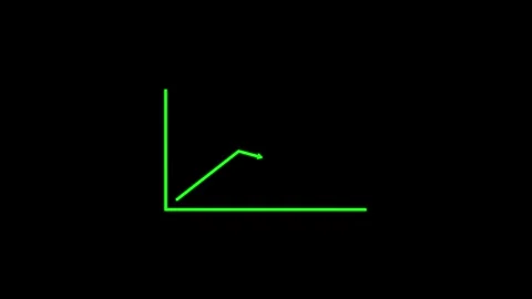 Animated arrow growth up and down icon on background. 4k video Stock Footage 307311729