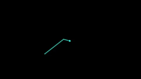 Animated arrow growth up and down icon on background. 4k video Stock Footage 307311740