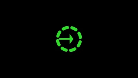 Animated arrow icon with a circular background for presentations and techno.. Stock Footage 321990543