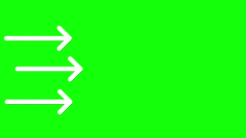 Animated arrow pointer right green screen background Stock Footage 299816820
