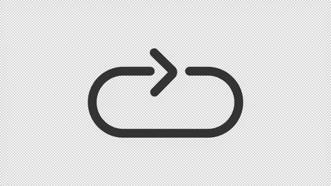 Animated arrow pointing forward right line icon Stock Footage 337776104