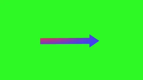 Animated Arrow Pointing Right on Green Screen Background Stock Footage 323430506