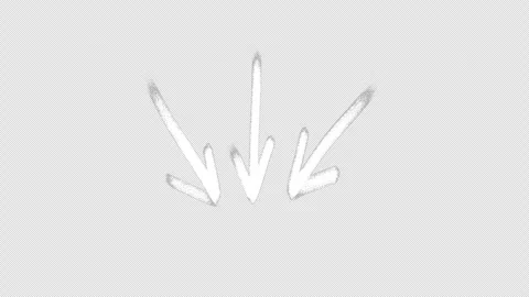 Animated arrows with drawing effect. Video clip with alpha channel. Stock Footage 309701998