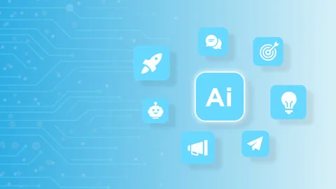 Animated artificial intelligence for future technology Video stock 303397534