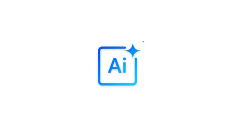 Animated artificial intelligence icon with glowing blue sparkles Stock Footage 342342355
