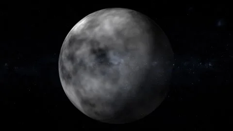 Animated asteroid floating in space with starry background. Stock Footage 259175314