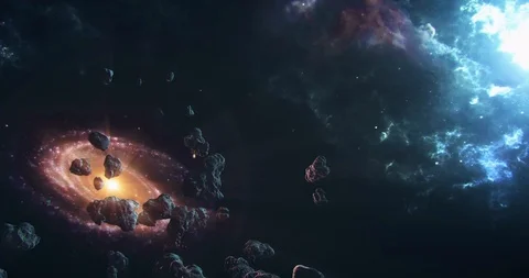 Animated Asteroid Scenes Stock Footage 111459360