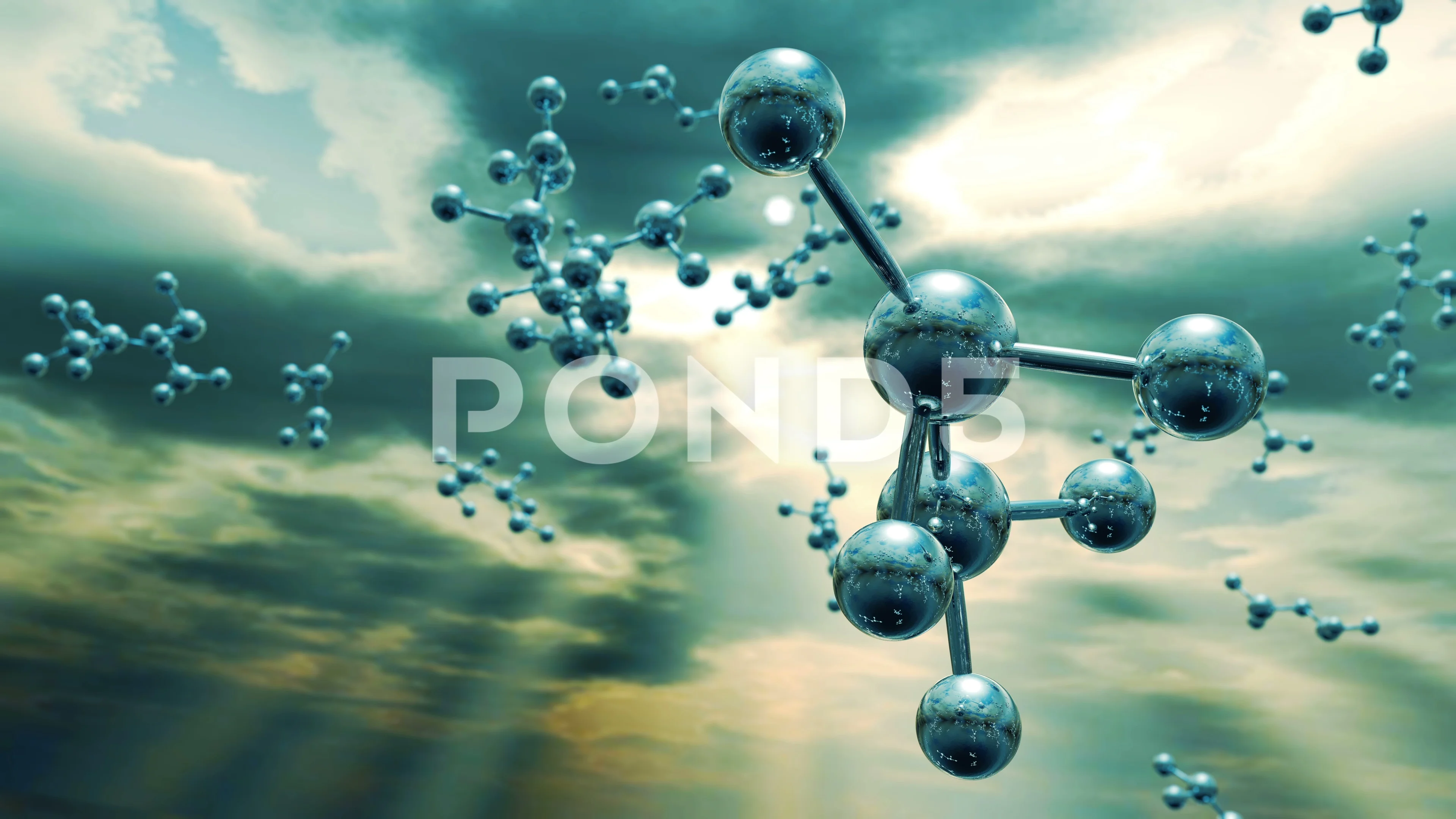 Animated atom molecule elements backgrou... | Stock Video | Pond5
