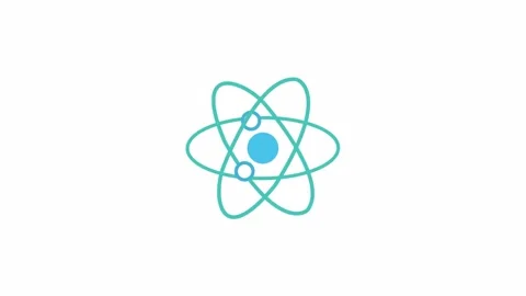 Animated Atom Orbiting Electrons Line Art Vector Icon Motion Graphic Video stock 342422459