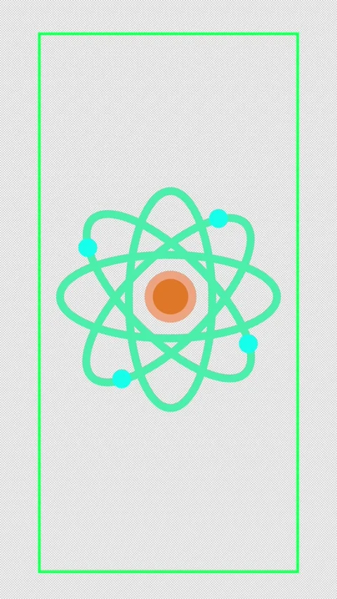 Animated atomic structure with electrons and nucleus Video stock 331774841