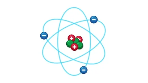 Animated Atomic Structure with Orbiting Electrons and Central Nucleus Stock Footage 325008844