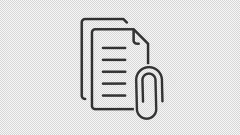 Animated attachment icon Stock Footage 267692878