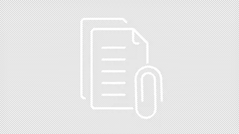 Animated attachment white icon Stock Footage 276529061