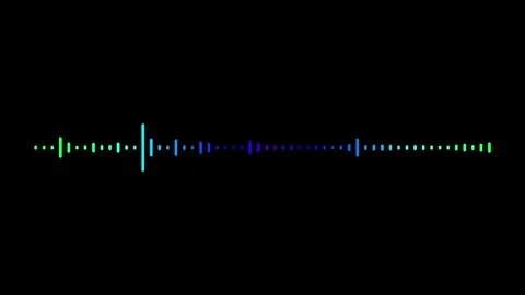 Animated Audio bar, spectrum form white video footage of audio visualizer. 스톡 동영상 335813616