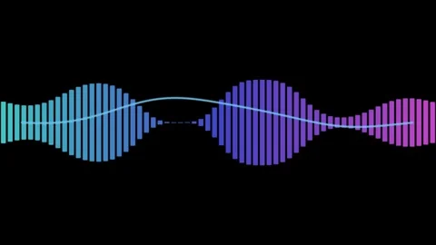 Animated Audio Equalizer Waveform Concept for Music Visualizers Stock Footage 339925202