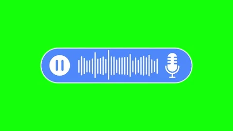 Animated Audio Sound Wave with Microphone Icon on Green Screen Stock Footage 313173611