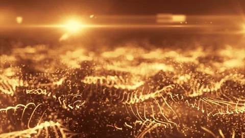 Animated audio spectrum / equalizer in action. Gold grade. Vídeo Stock 74004870