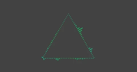 Animated Audio Spectrum Triangle in green Stock Footage 107918879