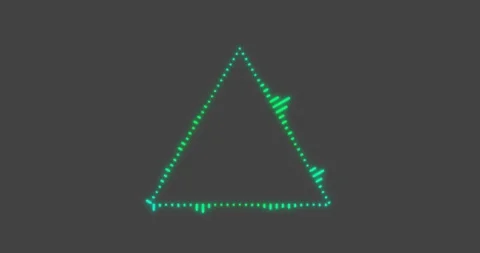 Animated Audio Spectrum Triangle in neon green Stock Footage 107919119