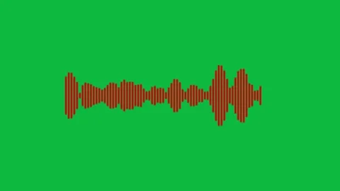 Animated audio spectrum waveform on green screen for visual effect Stock Footage 346490681