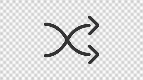 Animated audio track randomized playback line icon Stock Footage 337776102