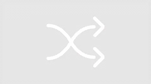 Animated audio track randomized playback white line icon Stock Footage 342242843