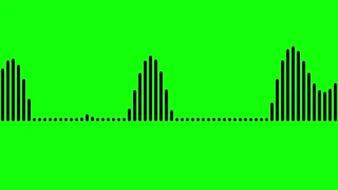 Animated audio waveform equalizer on green screen Stock Footage 345286026