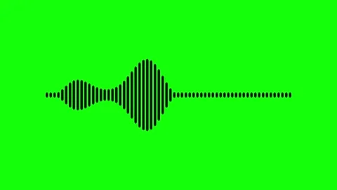 Animated audio waveform on green screen background Stock Footage 345548517