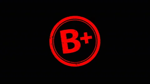 Animated B+, B, B- Stamp Grade Score on Black, White, Green and Alpha Channel Stock Footage 147724754
