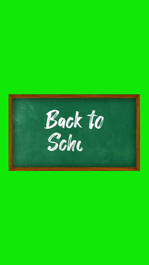 Animated Back to School Chalkboard on green screen Background Stock Footage 337736690