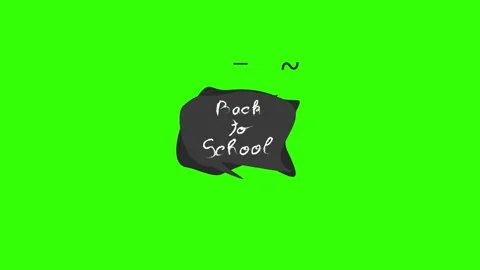 Animated Back to School Text with Checkmarks and Braces on Green Screen 库存影片 334655590