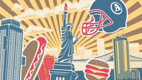 Animated Background America Stock Footage 77415300