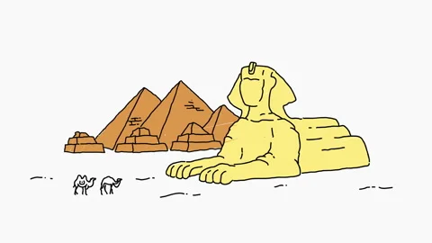 Animated Background Attractions In Egypt Stock Footage 165161688