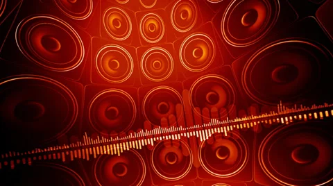 Animated background with audio elements Video stock 35583764