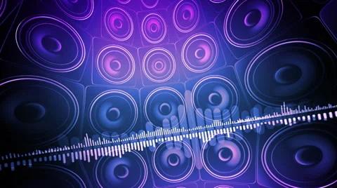 Animated background with audio elements Video stock 35586308