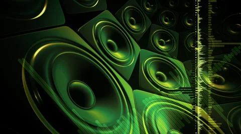 Animated background with audio elements Stock Footage 35592690