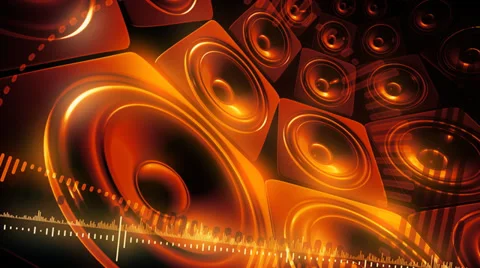 Animated background with audio elements Stock Footage 35594387