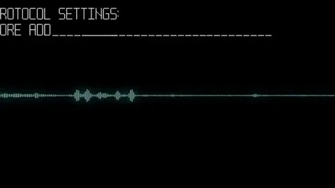 Animated background with audio elements. Sound track on display. Audio signal Stock Footage 81083043