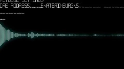 Animated background with audio elements. Sound track on display. Audio signal 스톡 일러스트