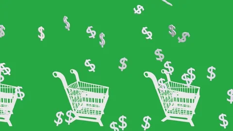 Animated background of a basket running vertically Video stock 291875680