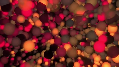 Animated background of beautifully glowing multicolor bubbles Stock Footage 325615874