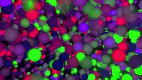 Animated background of beautifully glowing multicolor bubbles Stock Footage 325615916