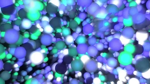 Animated background of beautifully glowing multicolor bubbles Stock Footage 325615944