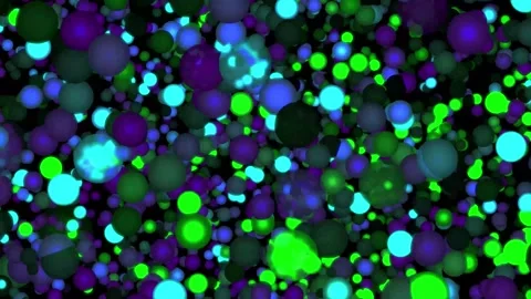 Animated background of beautifully glowing multicolor bubbles Stock Footage 325616028